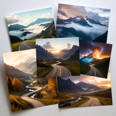 Mountain Road Photos Collage