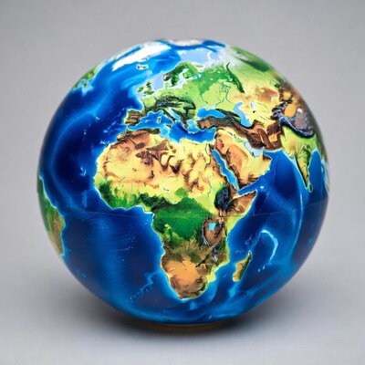 Detailed Globe Earth Model