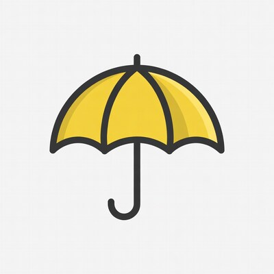 Yellow Umbrella Icon