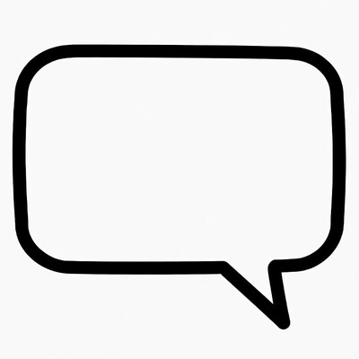 Empty Black Speech Bubble