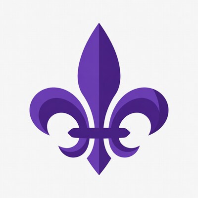 Purple Fleur-de-lis Symbol