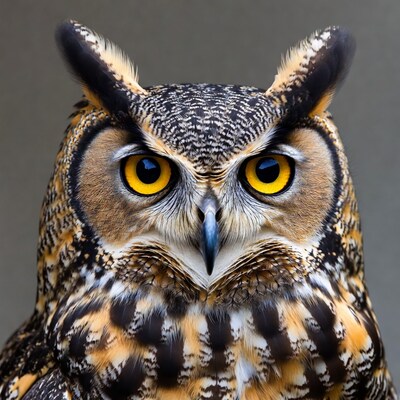 Great Horned Owl close-up