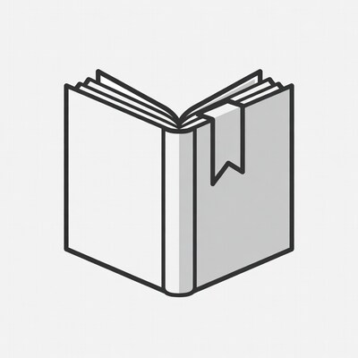 Open Book with Bookmark