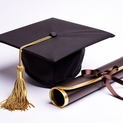 Graduation Cap and Diploma