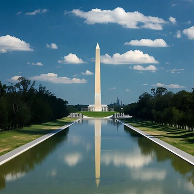 Washington Monument Reflecting in Pool