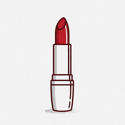 Red lipstick illustration