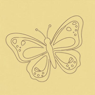 Butterfly outline drawing