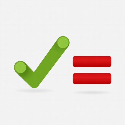 Green Checkmark and Red X Icon