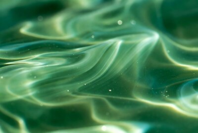 Swirling Green Liquid Waves