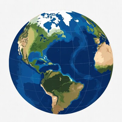 Colorful Earth Globe Illustration