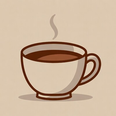 Steaming Hot Coffee Cup Illustration
