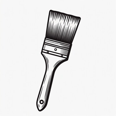Paintbrush illustration on white background