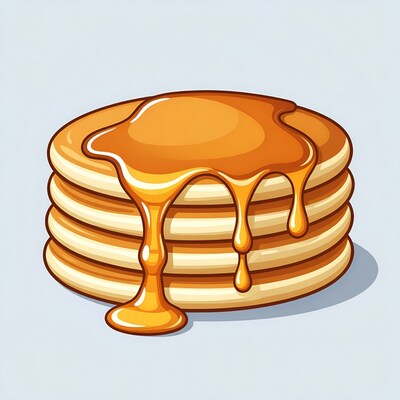 Stack of Pancakes with Syrup