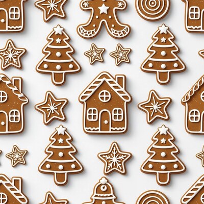 Christmas Gingerbread Cookies Pattern