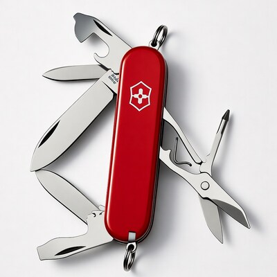 Open Red Victorinox Swiss Army Knife