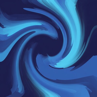 Blue Swirling Abstract Background