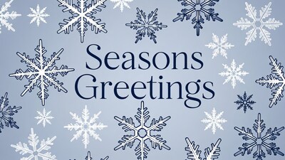 Seasons Greetings with Snowflakes