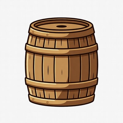 Wooden Barrel Illustration