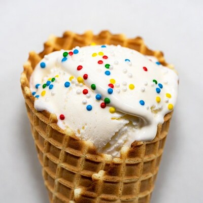 Ice Cream Cone with Sprinkles