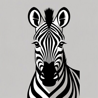 Zebra head illustration