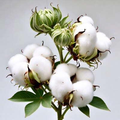 Cotton Bolls on Plant