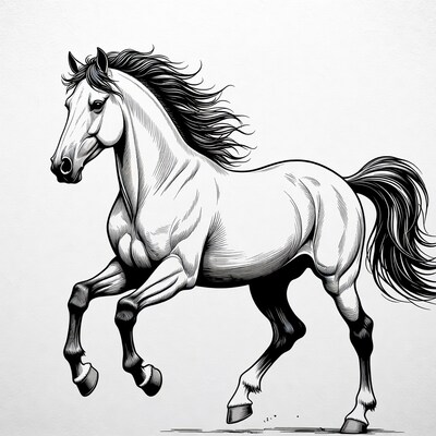 Galloping Horse Illustration
