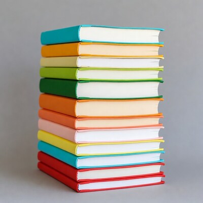 Colorful stack of books