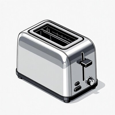 Silver Toaster Illustration