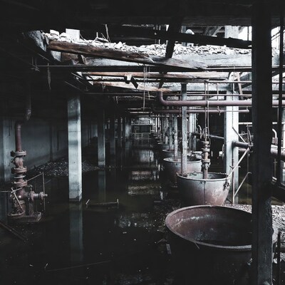 Flooded Abandoned Industrial Factory