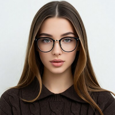 Woman with glasses close-up portrait