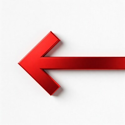 Red 3D Left Arrow