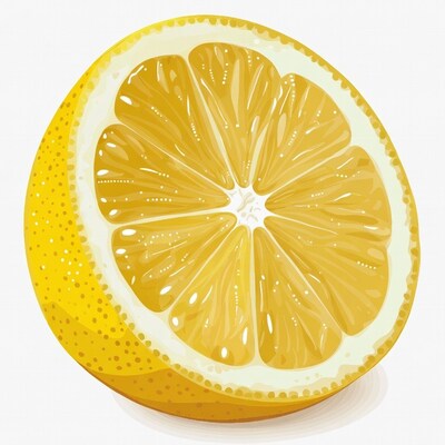 Sliced Lemon Illustration