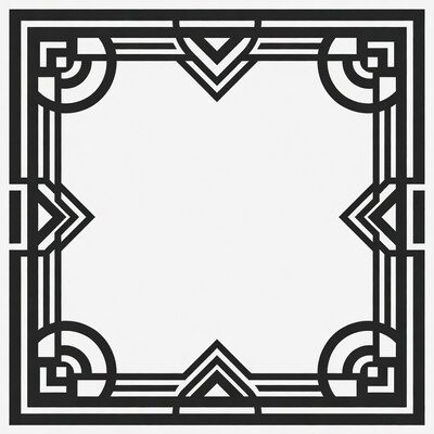 Art Deco Black Frame Border