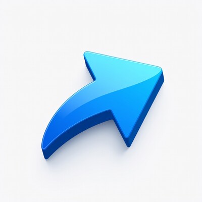 Blue 3D Share Arrow Icon