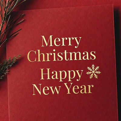 Merry Christmas Happy New Year Card