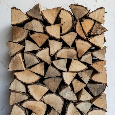 Stack of firewood logs