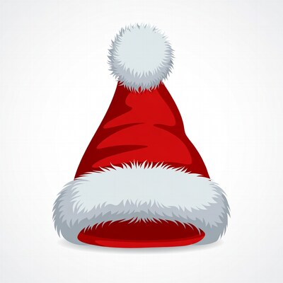 Red Santa Hat with White Fur