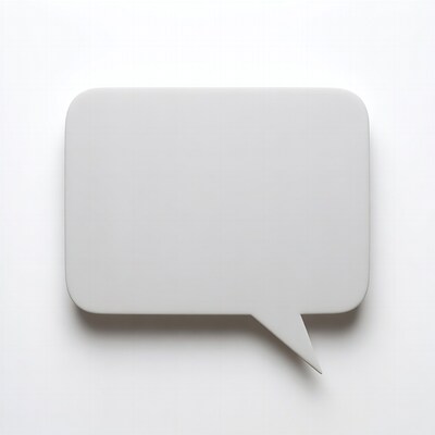 Gray speech bubble isolated