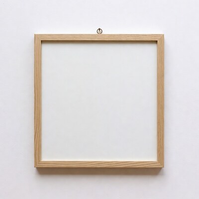 Empty Oak Wood Picture Frame