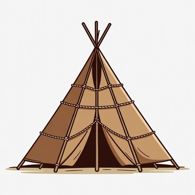 Teepee tent illustration
