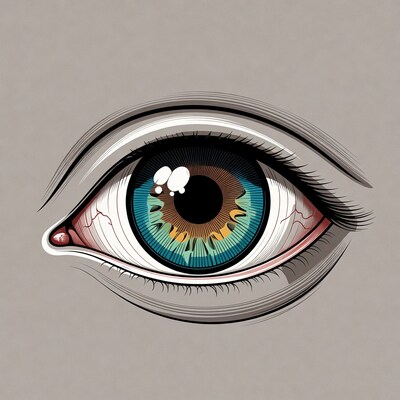 Detailed Blue Eye Illustration