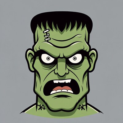 Cartoon Frankenstein Monster Roaring