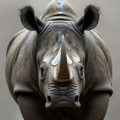 Close-up rhinoceros face