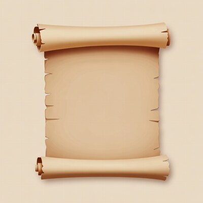 Ancient Rolled Parchment Scroll