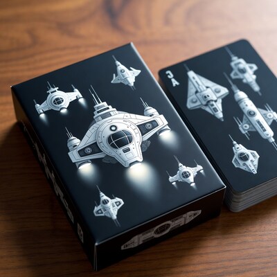 Spaceship Playing Cards Box and Ace