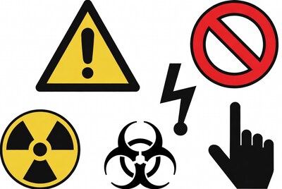Hazard Warning Signs Clipart Set