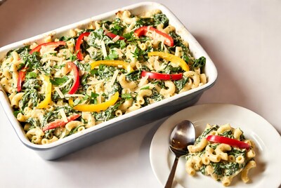 Spinach Mac and Cheese with Peppers