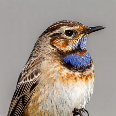 Lark Bunting bird with blue throat