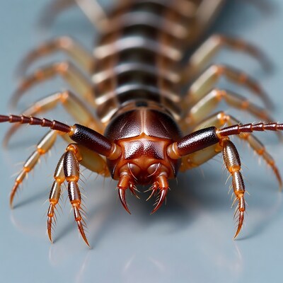 Closeup of Red Centipede