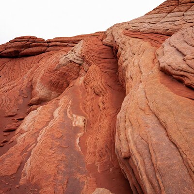 Red Navajo Sandstone Layers Closeup